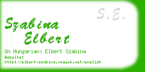 szabina elbert business card